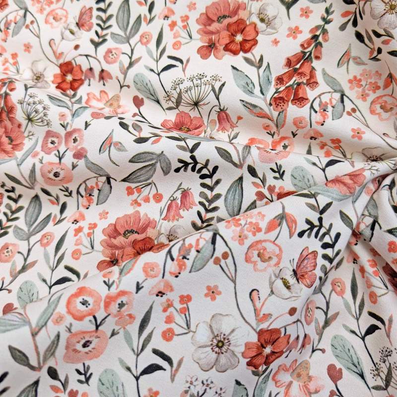 Jersey Baumwollstoff Fingerhutblume 6474 – Blumenstoff als Meterware