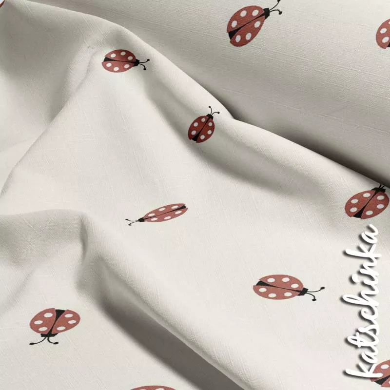 Jersey Stoff Marienkäfer 532 – Marienkäferstoff als Meterware