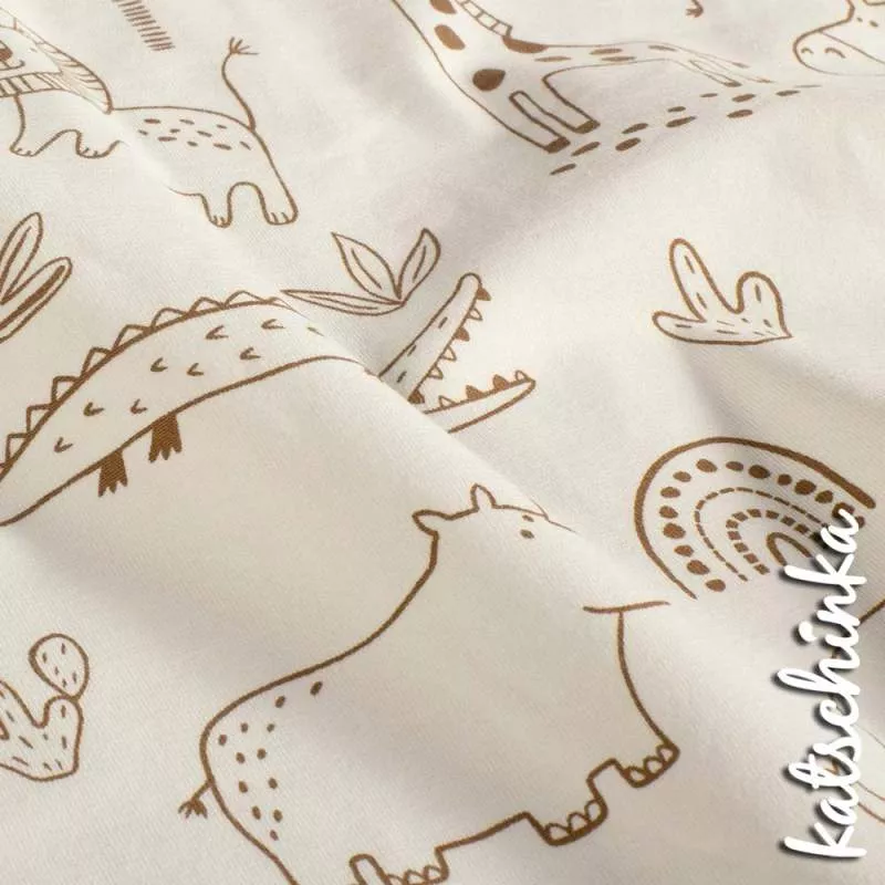 Jersey Stoff Safaritour 23607 – Schildkrötenstoff als Meterware