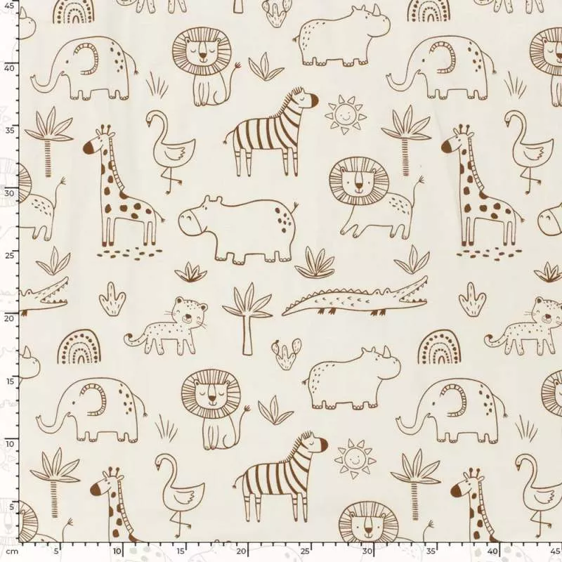 Jersey Stoff Safaritour 23607 – Schildkrötenstoff als Meterware