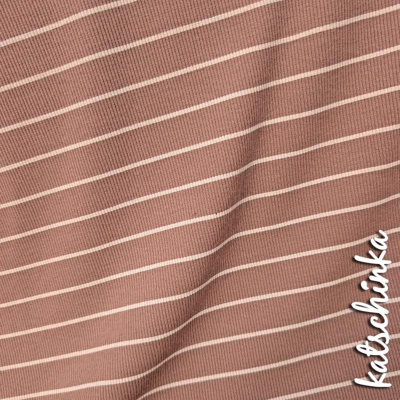 Rippjersey Meterware mit modernem Streifendesign
