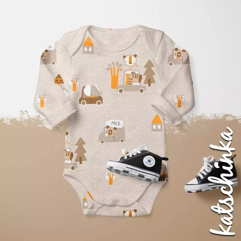 Bio Jersey Stoff Kleiner Milchmann – Kinderjersey Meterware von Fabrilogy