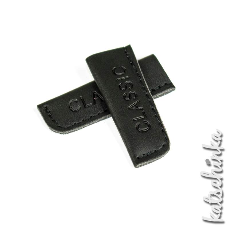 Kunstleder Kordelende | schwarz klein 2er | 5-8mm - Kopie
