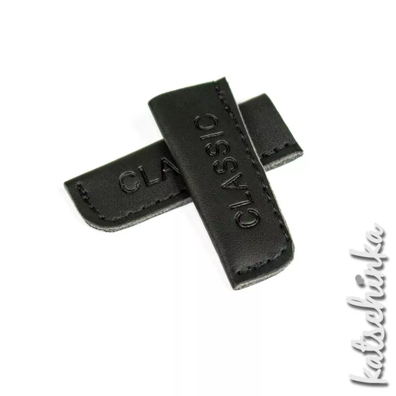Kunstleder Kordelende | schwarz klein 2er | 5-8mm - Kopie