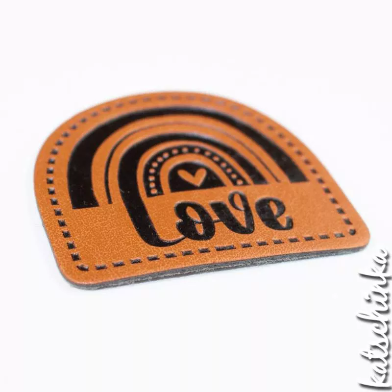 #Kunstleder Label - Rainbow Love