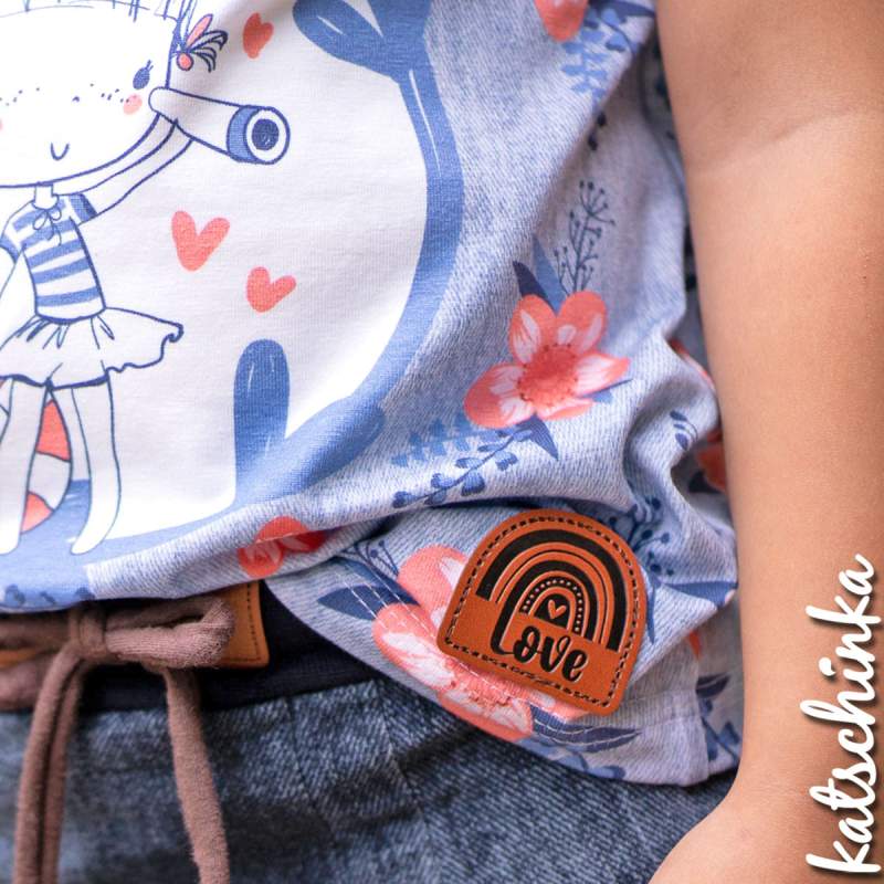 #Kunstleder Label - Rainbow Love