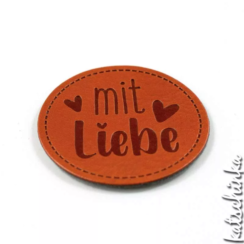 #Kunstleder Label - mit Liebe