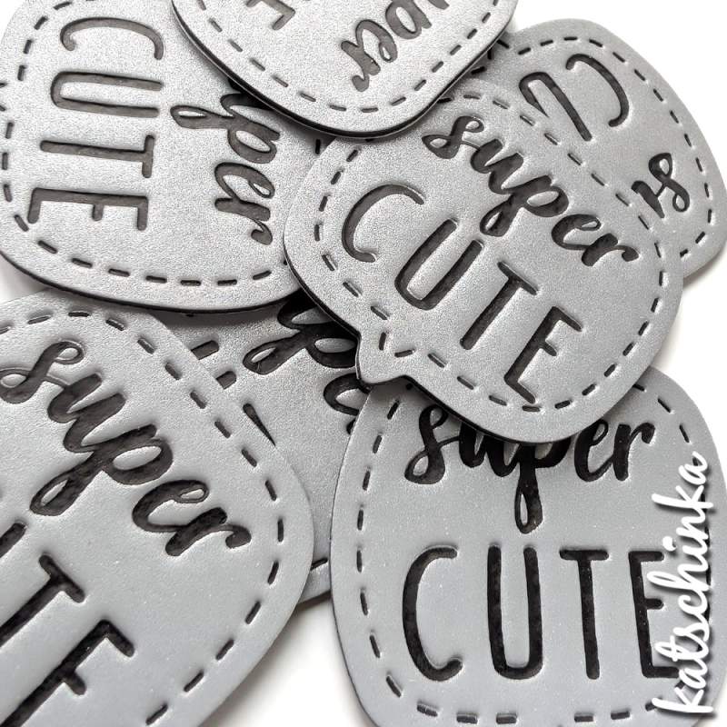 Reflektierendes Kunstleder Label - super cute!
