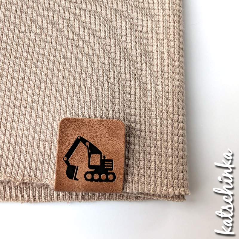 Knick-Falt Kunstleder Label Bagger
