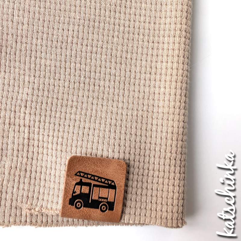 Knick-Falt Kunstleder Label Feuerwehr