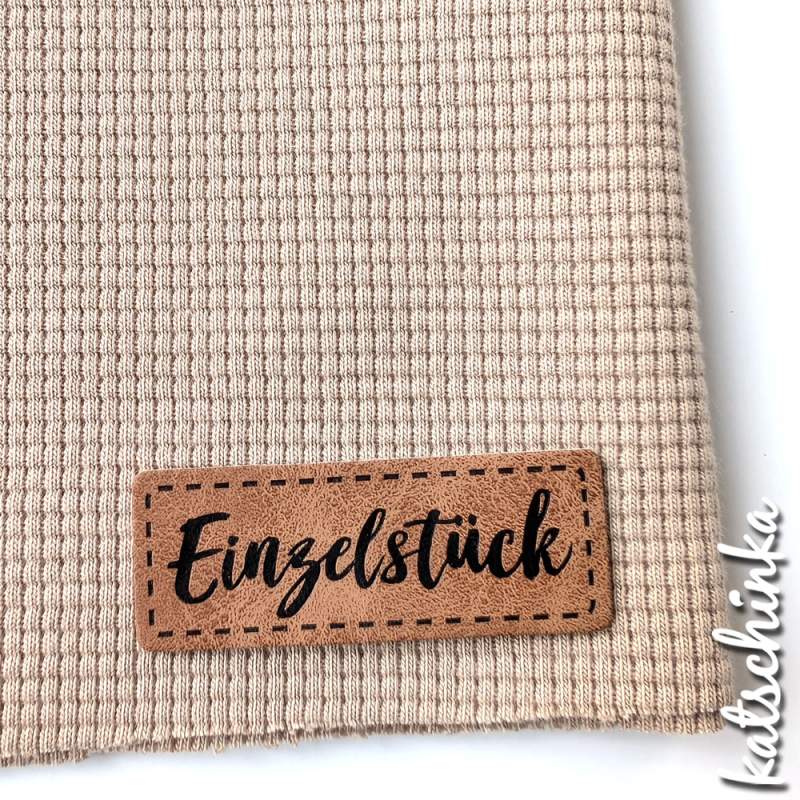 Kunstleder Label aufbügelbar / Aufnäher - Einzelstück