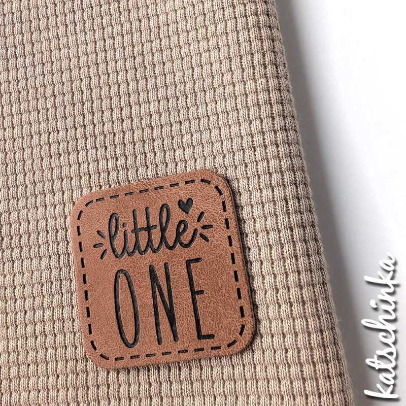 Kunstleder Label aufbügelbar / Aufnäher - Little one