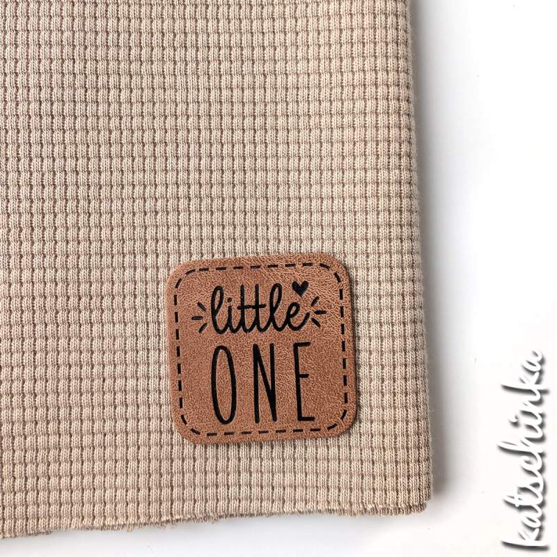 Kunstleder Label aufbügelbar / Aufnäher - Little one