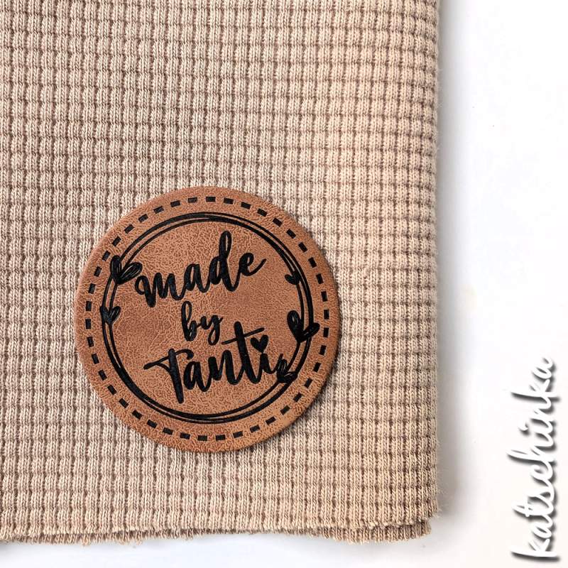Kunstleder Label aufbügelbar / Aufnäher - made by Tanti