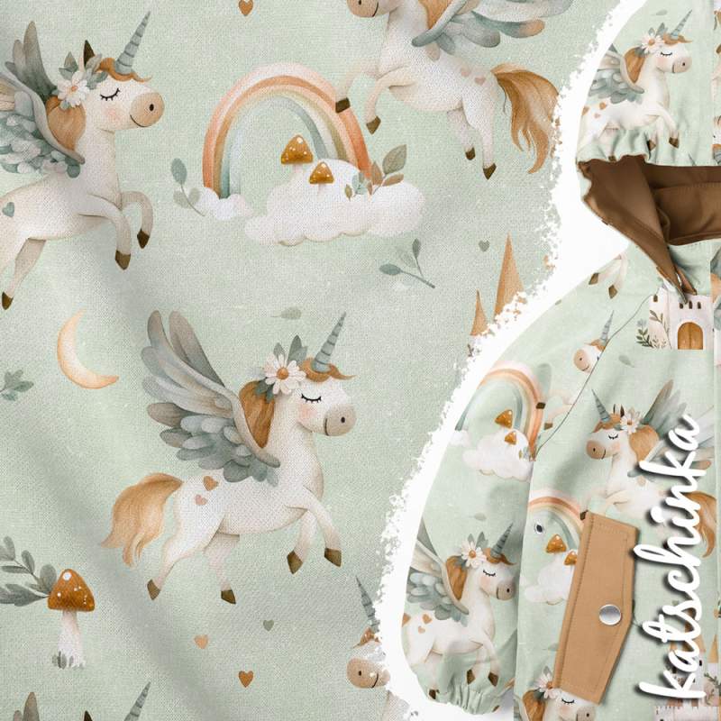 Softshell Stoff für Kinder, innen flauschig und außen wasserabweisend, ideal für Jacken und Matschhosen
