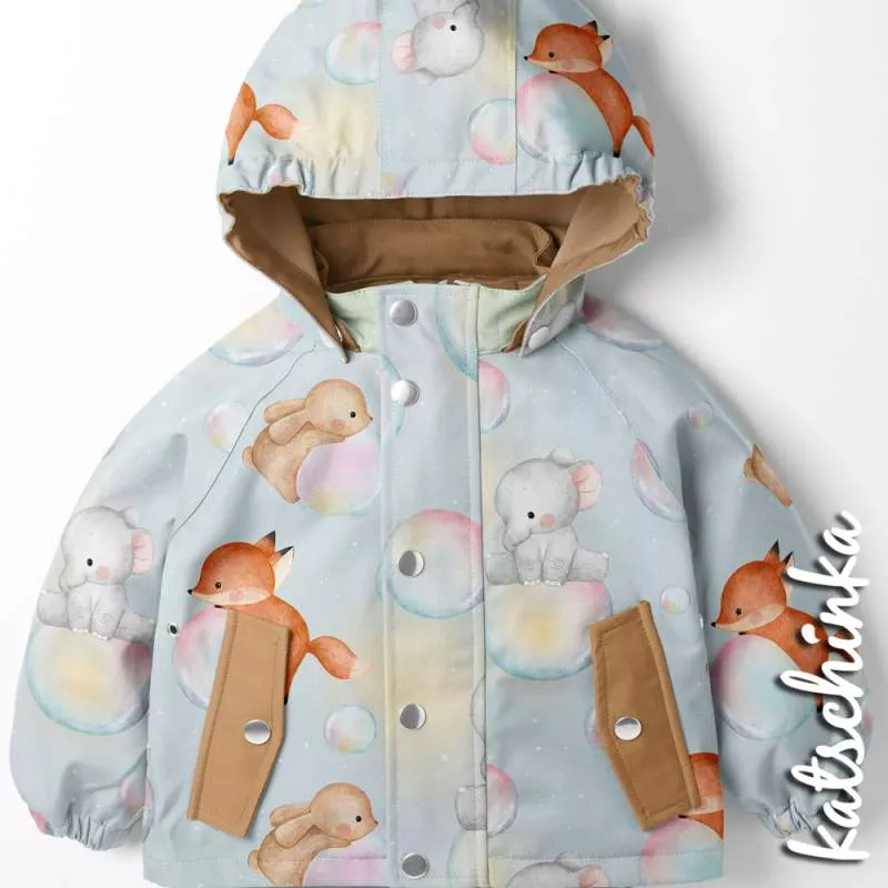 Kinder Softshell Stoff als Meterware – wasserabweisender Outdoorstoff mit flauschiger Innenseite