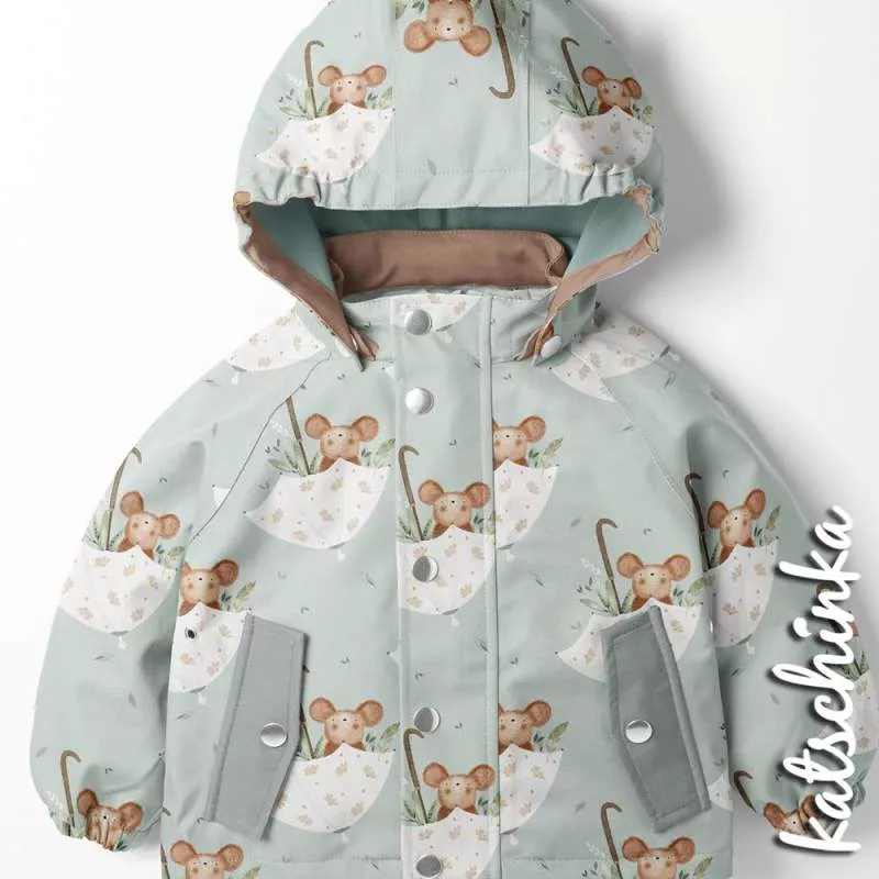 Kinder Softshell Stoff als Meterware – wasserabweisender Outdoorstoff mit flauschiger Innenseite