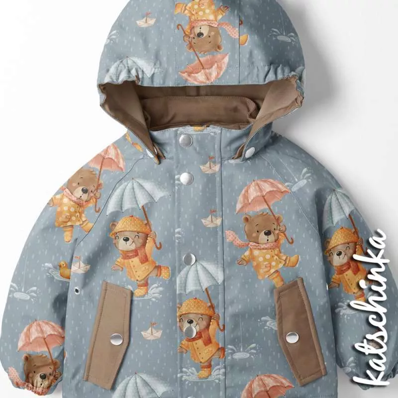 Kinder Softshell Stoff als Meterware – wasserabweisender Outdoorstoff mit flauschiger Innenseite