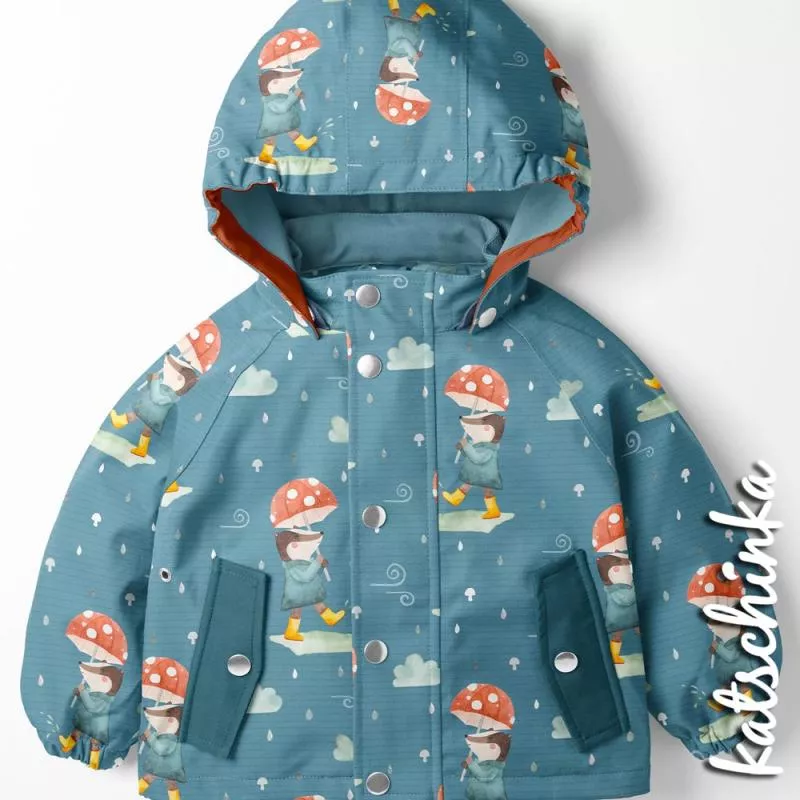 Kinder Softshell Stoff als Meterware – wasserabweisender Outdoorstoff mit flauschiger Innenseite