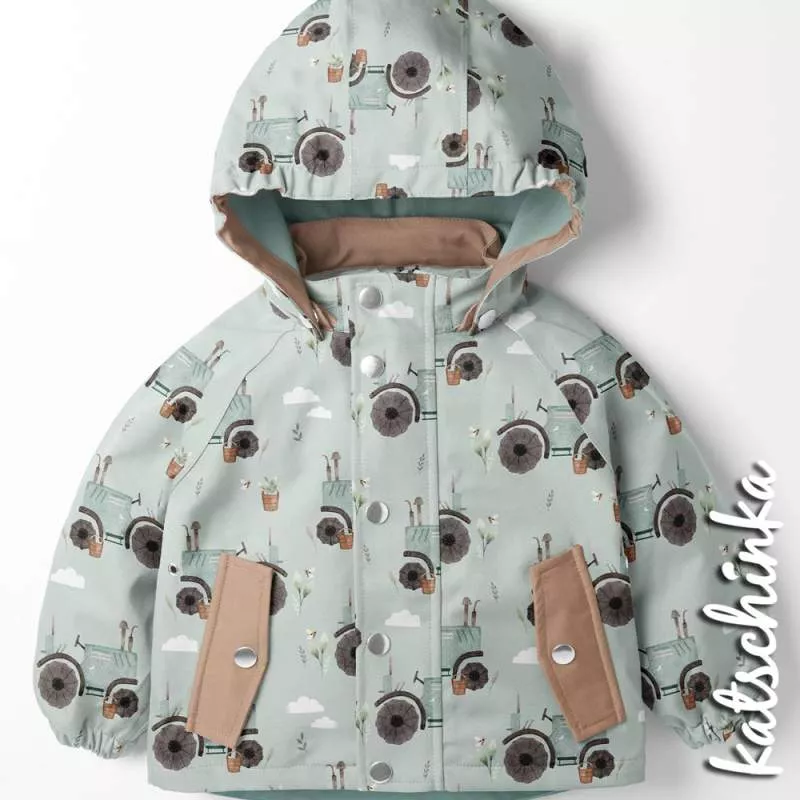 Kinder Softshell Stoff als Meterware – wasserabweisender Outdoorstoff mit flauschiger Innenseite