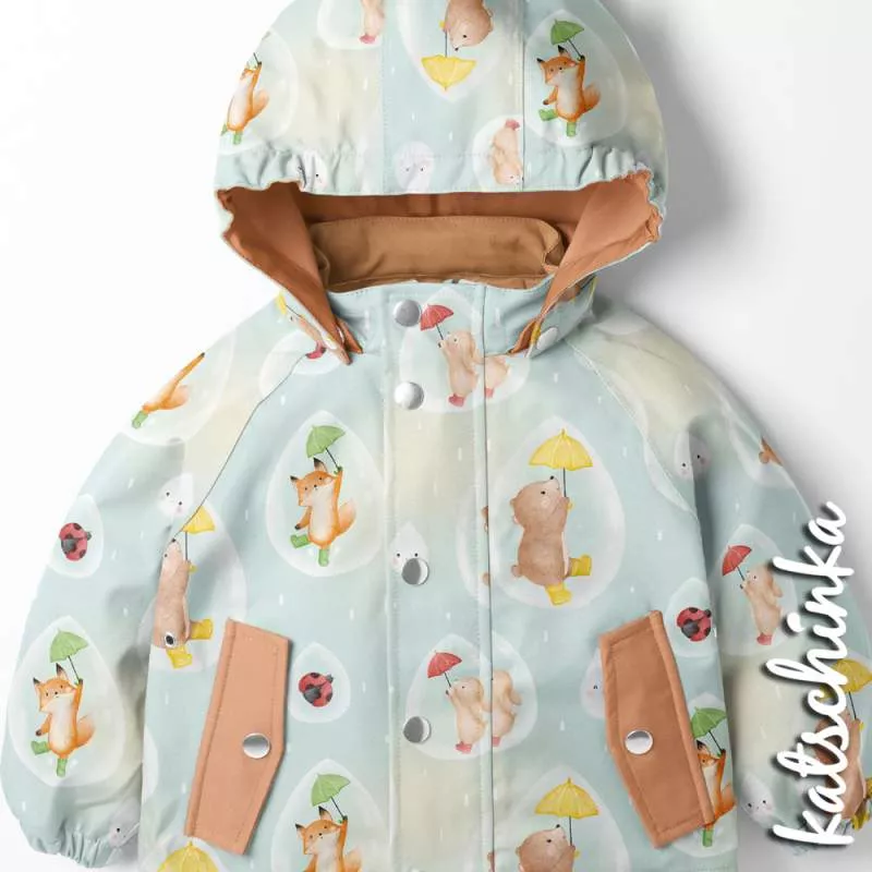 Kinder Softshell Stoff als Meterware – wasserabweisender Outdoorstoff mit flauschiger Innenseite