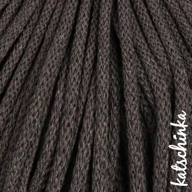 Strickschlauch espresso Kordel Häkelschlauch 5mm für Schriftzug oder Hoodie