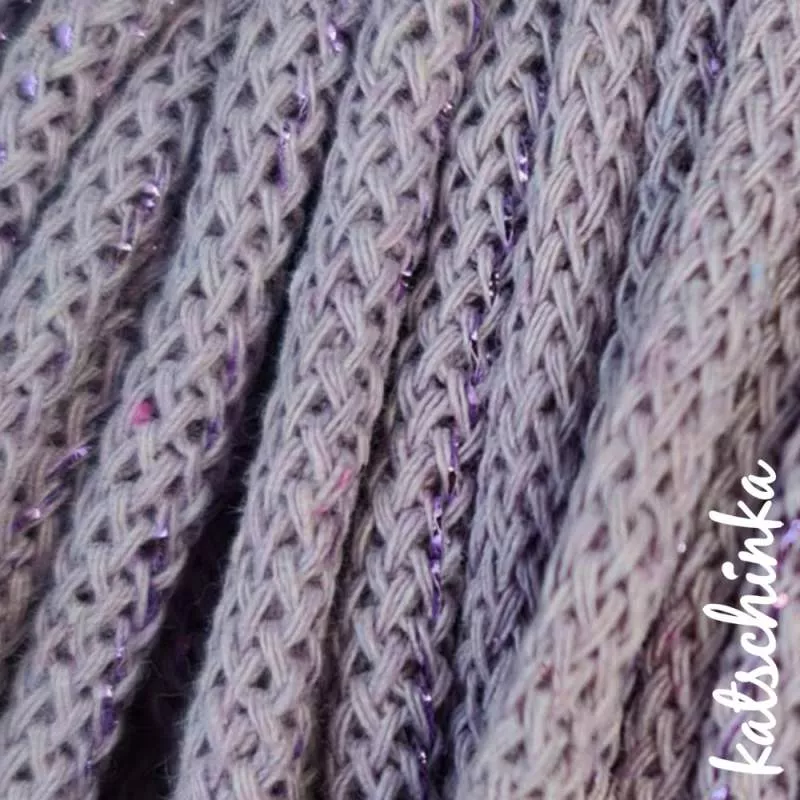 Strickschlauch lavendel Kordel Häkelschlauch 5mm für Schriftzug oder Hoodie