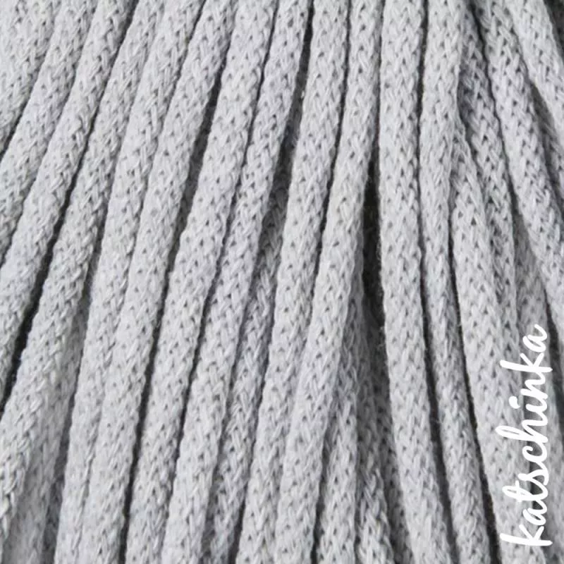 Strickschlauch Light Grey Kordel Häkelschlauch 5mm für Schriftzug oder Hoodie