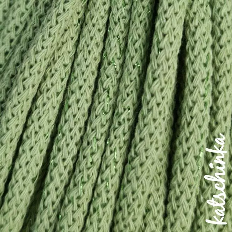 Strickschlauch matcha Kordel Häkelschlauch 5mm für Schriftzug oder Hoodie