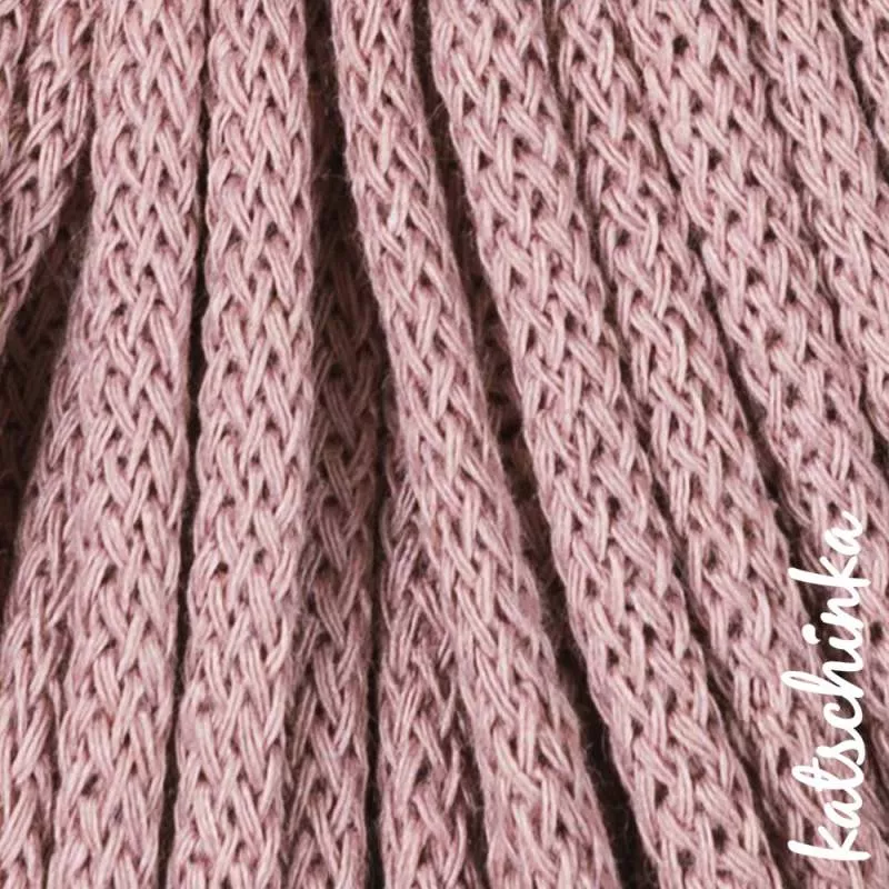 Strickschlauch mauve Kordel Häkelschlauch 5mm für Schriftzug oder Hoodie