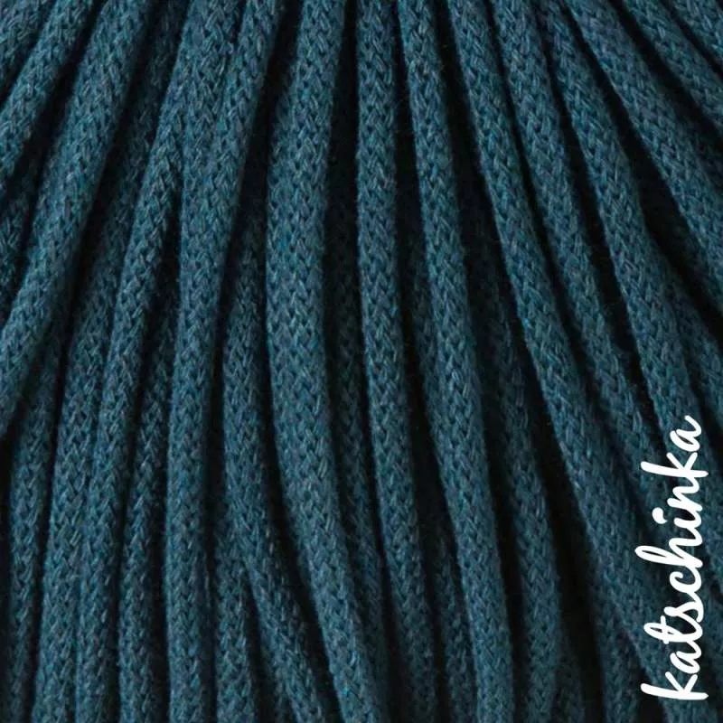 Strickschlauch peacock-blue Kordel Häkelschlauch 5mm für Schriftzug oder Hoodie