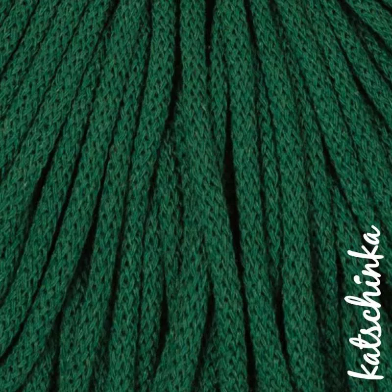 Strickschlauch pine-green Kordel Häkelschlauch 5mm für Schriftzug oder Hoodie
