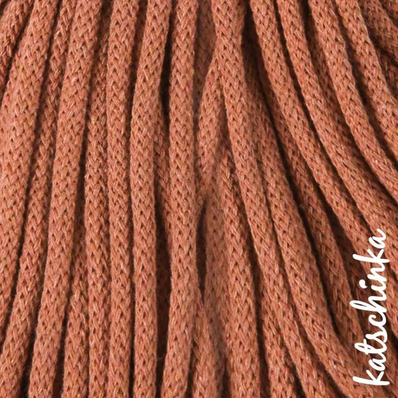 Strickschlauch terracotta Kordel Häkelschlauch 5mm für Schriftzug oder Hoodie