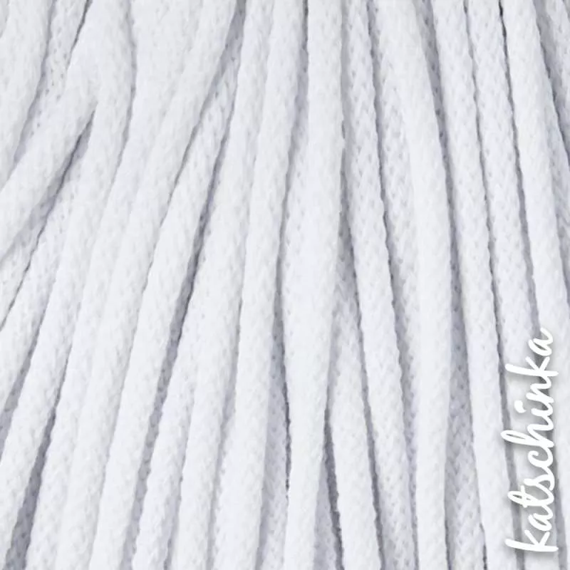 Strickschlauch Weiß Kordel Häkelschlauch 5mm für Schriftzug oder Hoodie