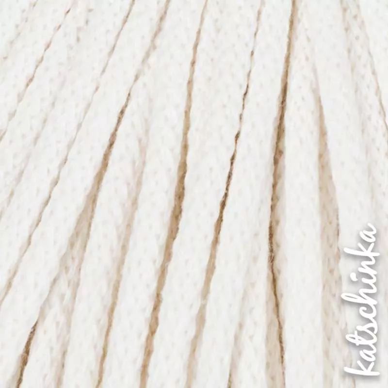 Strickschlauch ecru Kordel Häkelschlauch 5mm für Schriftzug oder Hoodie