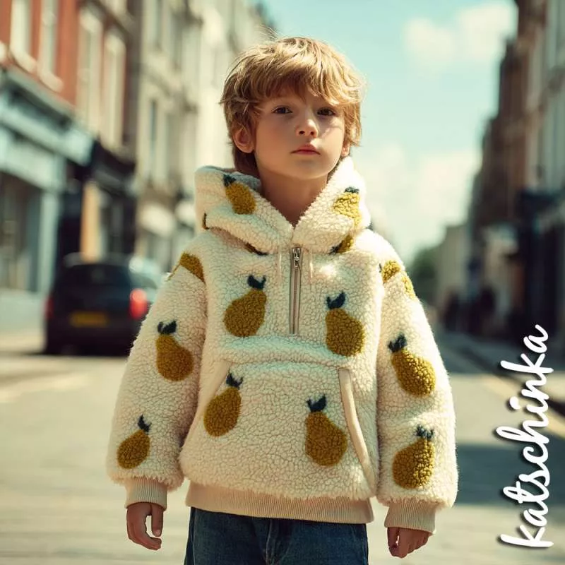 Teddyplüsch Birnen 3714.001 | Teddystoff | Teddy Plüschstoff