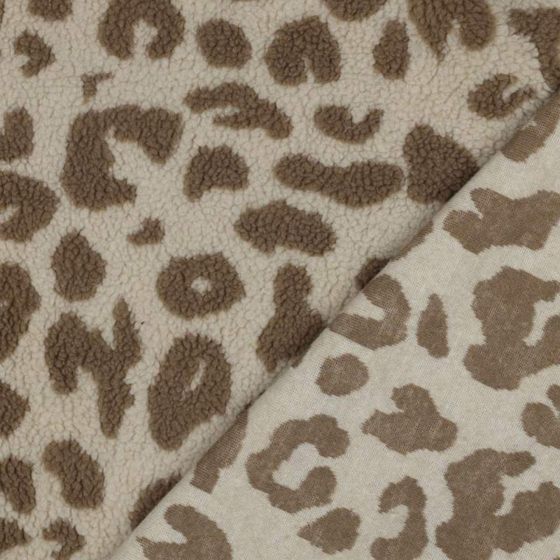 Teddyplüsch Leo taupe 3741.001 | Teddystoff | Teddy Plüschstoff