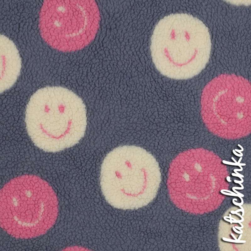 Teddyplüsch Smileys jeans 05674.009 | Teddystoff | Teddy Plüschstoff