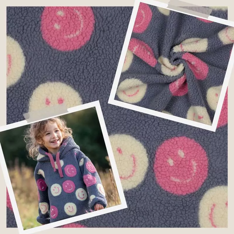 Teddyplüsch Smileys jeans 05674.009 | Teddystoff | Teddy Plüschstoff