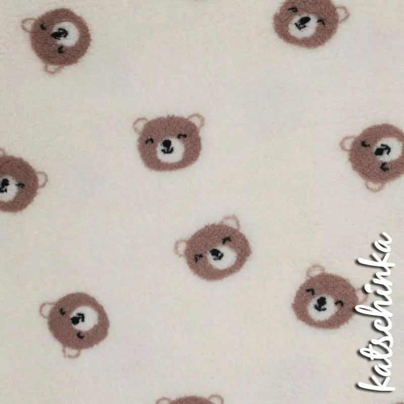 Bären Teddyplüsch | Teddystoff | Teddy Plüschstoff - naturel 2631