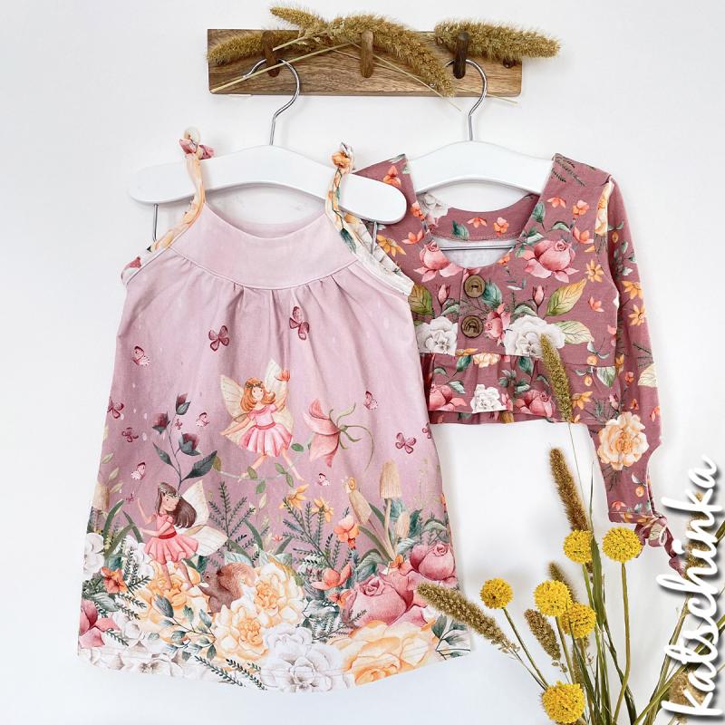 Bio Baumwolljersey Kinderstoff Fairies Vintage Garden