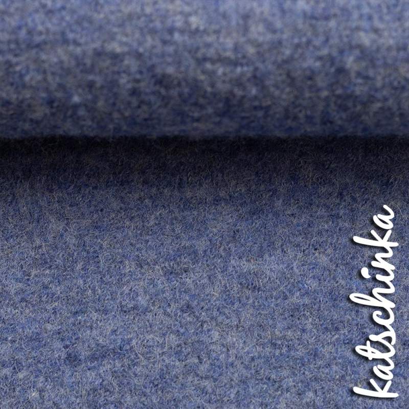 Wollstoff - Walk - blau meliert 1253