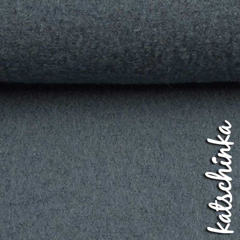 Wollstoff - Walk - rauchblau uni 259