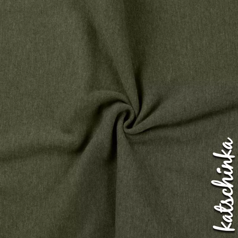 camouflage melierter Bündchenstoff als Meterware, glatt und elastisch, ideal für Baby- und Kinderkleidung