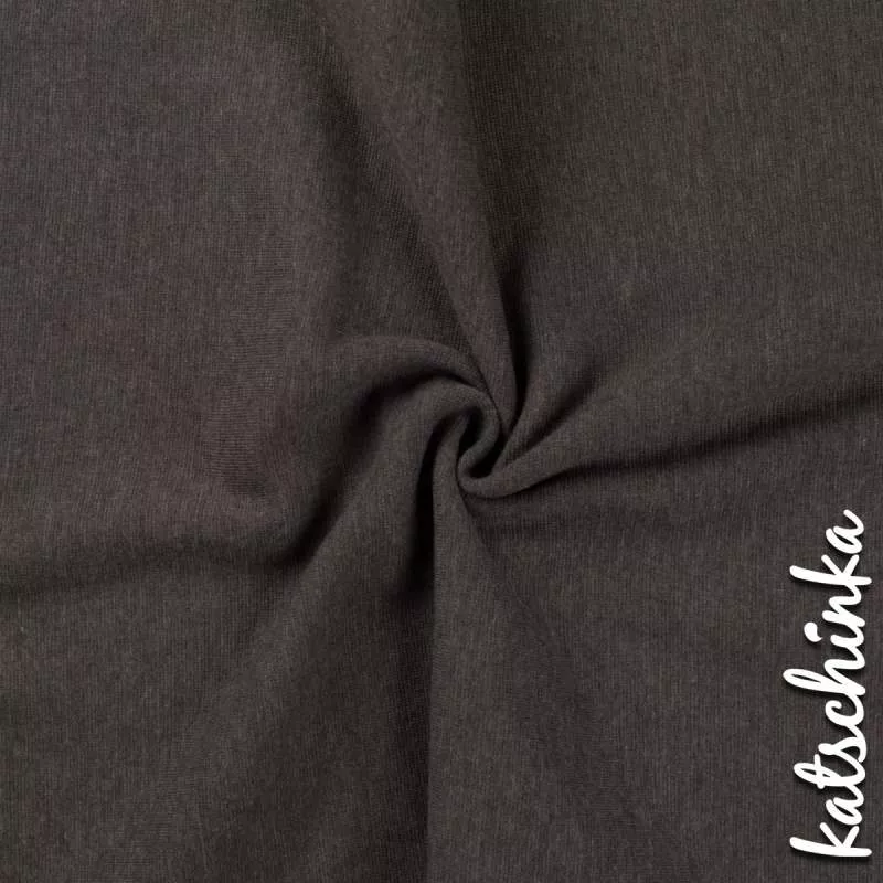 trüffel melierter Bündchenstoff als Meterware, glatt und elastisch, ideal für Baby- und Kinderkleidung