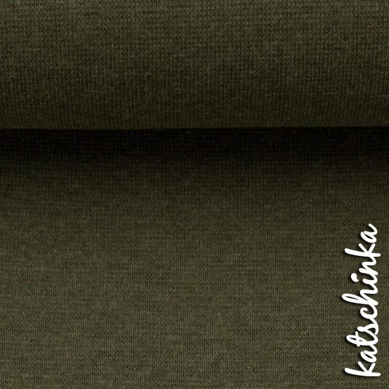 Baumwoll-Bündchen khaki 1769 Heike uni - Schlauchware von Swafing