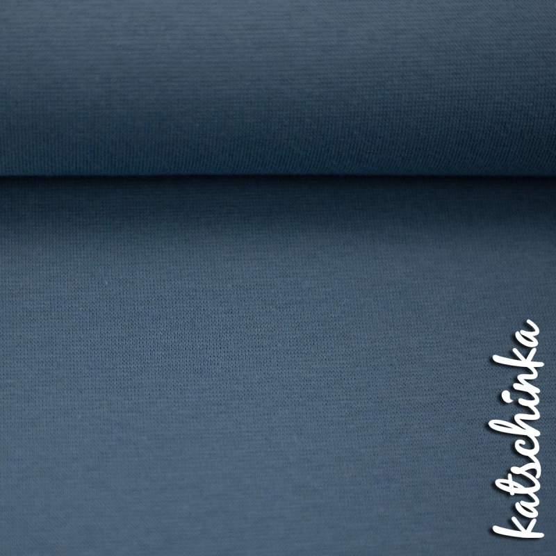 Baumwoll-Bündchen rauchblau 259 Heike uni - Schlauchware von Swafing
