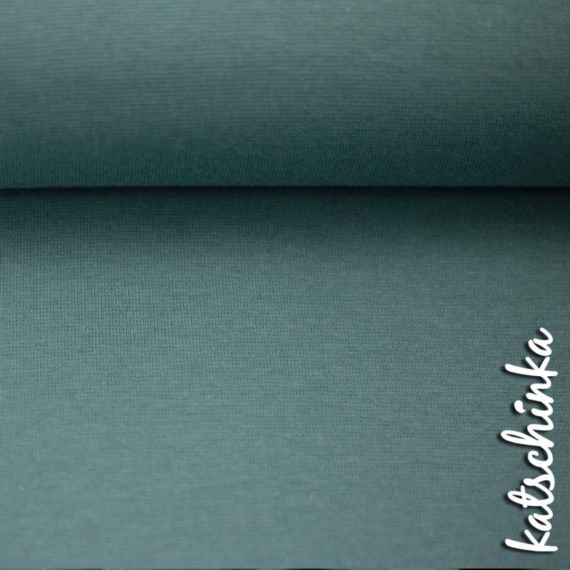 Baumwoll-Bündchen smaragd 267 Heike uni - Schlauchware von Swafing