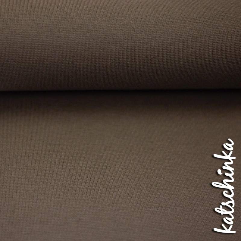 Baumwoll-Bündchen taupe 675 Heike uni - Schlauchware von Swafing