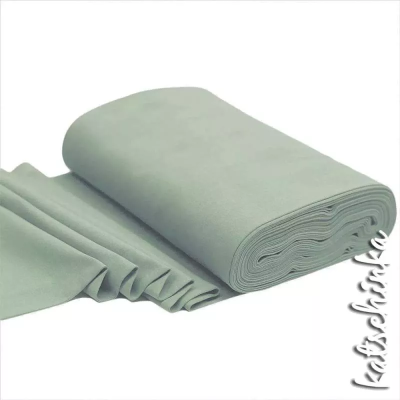 Elastischer Bündchenstoff altmint mit glatter Struktur